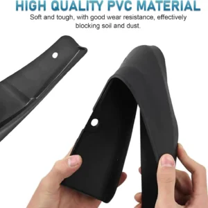 2 PCS Car Mud Flaps, Tire Rear Splash Fender Guard Trim Kit for All Weathers, PVC Anti-scratch Waterproof Mudguard Protector, Seamless Fit Modification Part for Cars SUVs Trucks (Black) view 3