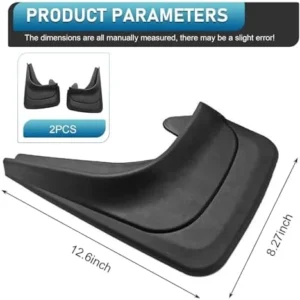 2 PCS Car Mud Flaps, Tire Rear Splash Fender Guard Trim Kit for All Weathers, PVC Anti-scratch Waterproof Mudguard Protector, Seamless Fit Modification Part for Cars SUVs Trucks (Black)