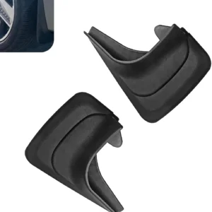 2 PCS Car Mud Flaps, Wear-Resistant Splash-Proof Tire Mud Guards, Stable Front Rear Protector Tire Shield Replacement, Universal for Most Cars (Black) view 1
