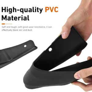 2 PCS Car Mud Flaps, Wear-Resistant Splash-Proof Tire Mud Guards, Stable Front Rear Protector Tire Shield Replacement, Universal for Most Cars (Black) view 3