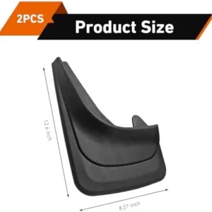 2 PCS Car Mud Flaps, Wear-Resistant Splash-Proof Tire Mud Guards, Stable Front Rear Protector Tire Shield Replacement, Universal for Most Cars (Black)