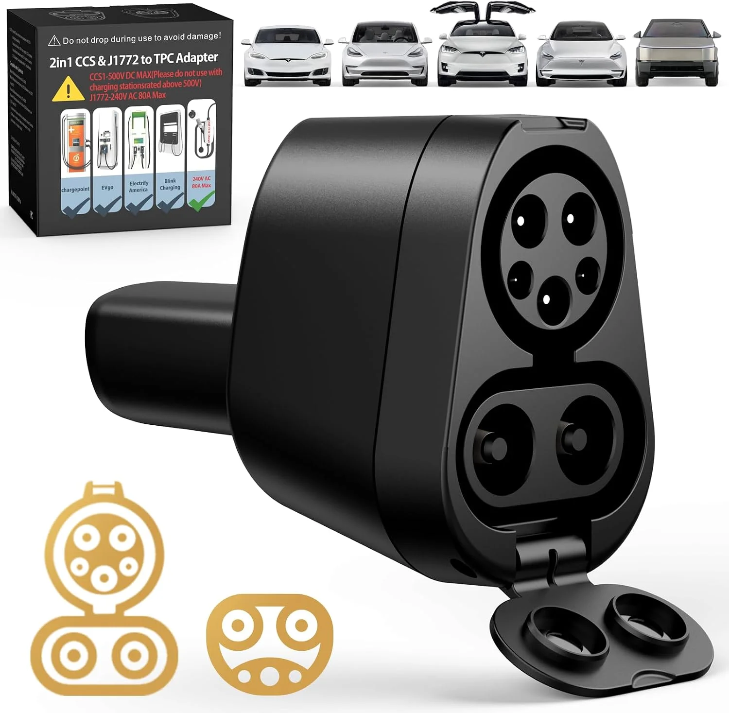 Premium 2-in-1 CCS to Tesla Adapter