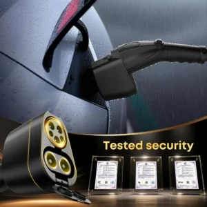 2-in-1 CCS & J1772 to Tesla Adapter - 250KW Fast CCS to Tesla Adapter, Compatible with Tesla Model S/3/X/Y/Cybertruck - Works with Electrify America, Blink, ChargePoint, and EVgo Station view 2