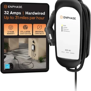 32 Amp Level 2 EV Charger for Home, Enphase HCS-40 (Formerly ClipperCreek), Hardwired, 5-Year Warranty, 25 ft Cable, J1772 Connector, Charge up to 31 Miles of Range per Hour view 1