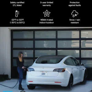 32 Amp Level 2 EV Charger for Home, Enphase HCS-40 (Formerly ClipperCreek), Hardwired, 5-Year Warranty, 25 ft Cable, J1772 Connector, Charge up to 31 Miles of Range per Hour view 3