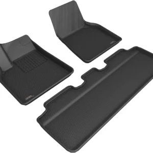 3D MAXpider Custom Fit Elitect Floor Mat (Black) Compatible with Tesla Model Y 5-Seat 2021-2025 - Full Set view 5