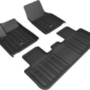 3D MAXpider Custom Fit Elitect Floor Mat (Black) Compatible with Tesla Model Y 5-Seat 2021-2025 - Full Set view 6