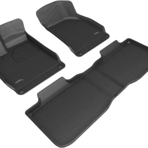 3D MAXpider Custom Fit Kagu Floor Mat (Black) Compatible with Lucid Air Touring 2022-2024 - Full Set view 1