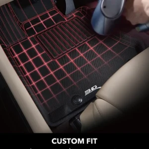 3D MAXpider Custom Fit Kagu Floor Mat (Black) Compatible with Lucid Air Touring 2022-2024 - Full Set view 4