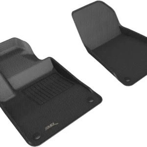 3D MAXpider Custom Fit Kagu Floor Mat (Black) Compatible with Polestar 2 2021-2026 - Front Row view 1