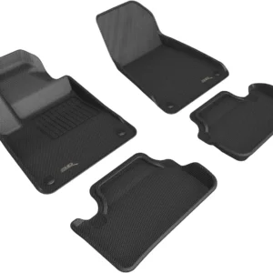 3D MAXpider Custom Fit Kagu Floor Mat (Black) Compatible with Polestar 2 2021-2026 - Full Set view 1