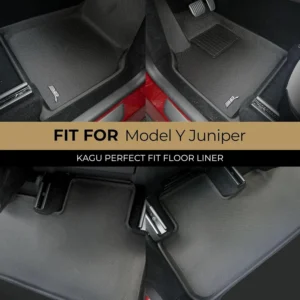 3D MAXpider Custom Fit Kagu Floor Mat (Black) Compatible with Tesla Model Y Juniper 2026 - Full Set view 2