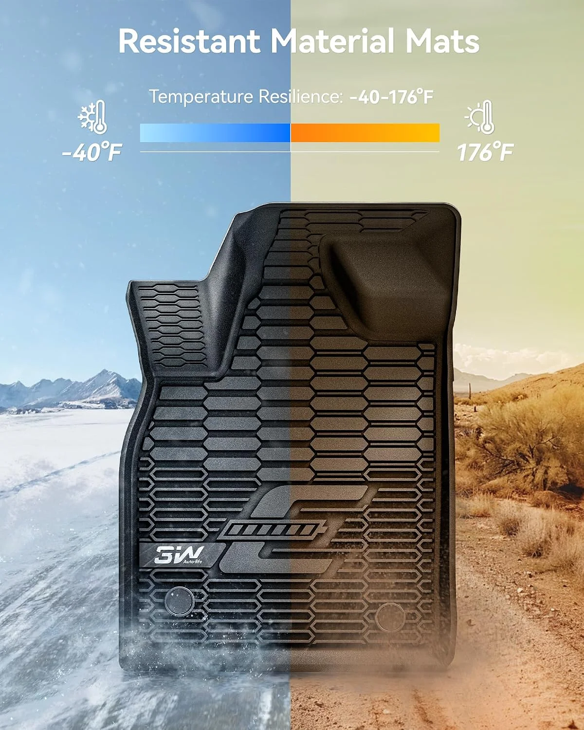 Rear seat floor mat coverage