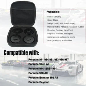4pack Rubber Jack Pad Adapter Support Point Trolly Jacking Pucks for Porsche 911 964 968 991 993 996 924S Cayman Boxster 986, with Box view 2