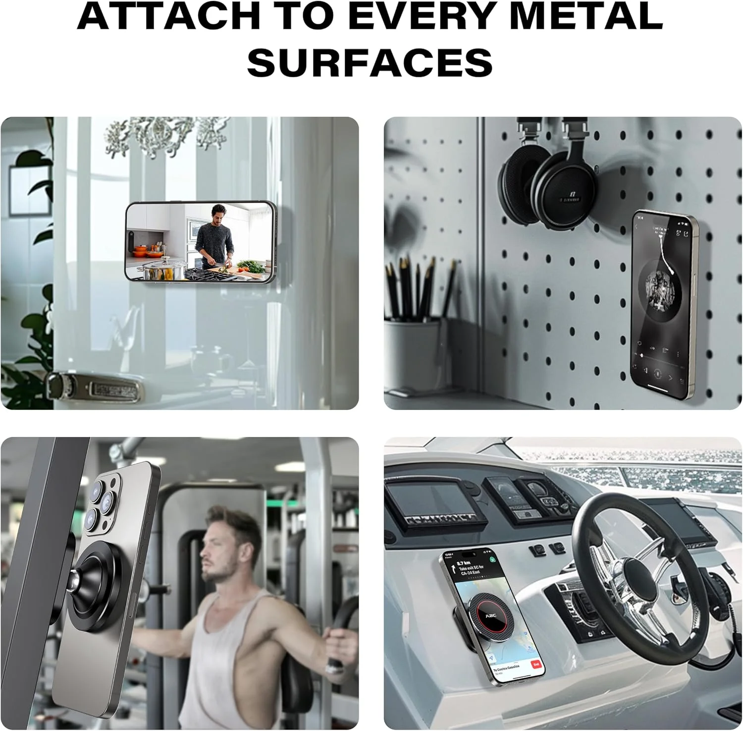 A2C for Hyundai Ioniq 5 Phone Mount, Attaches to Metallic Dashboard for 2024-2026 Sonata/Kona, 2022-2026 Ioniq 5 & Ioniq 9, 2025-2026 Tucson, Compatible with MagSafe