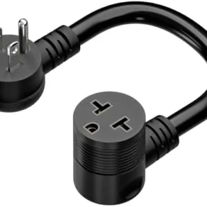 Angled Four-in-One Heavy Duty SJTW 12AWG Extension Cord 12-AWG 15A Household Plug to 20A T-Blade Adapter Cable, Angled Adapter Extension Cord for EV Car Charger L=1FT view 7