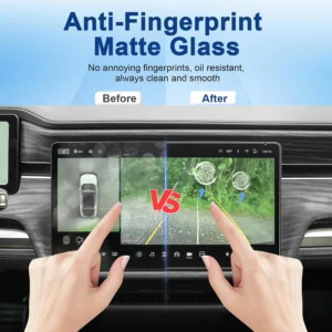 Anti-Glare Matte 2022-2026 R1S Screen Protector for Rivian R1S (Adventure/Launch Edition/Adventure Dual/Motor) 15.6-inch Touchscreen,9H Tempered Glass 2026 2025 R1S Accessories Anti-Fingerprint view 4
