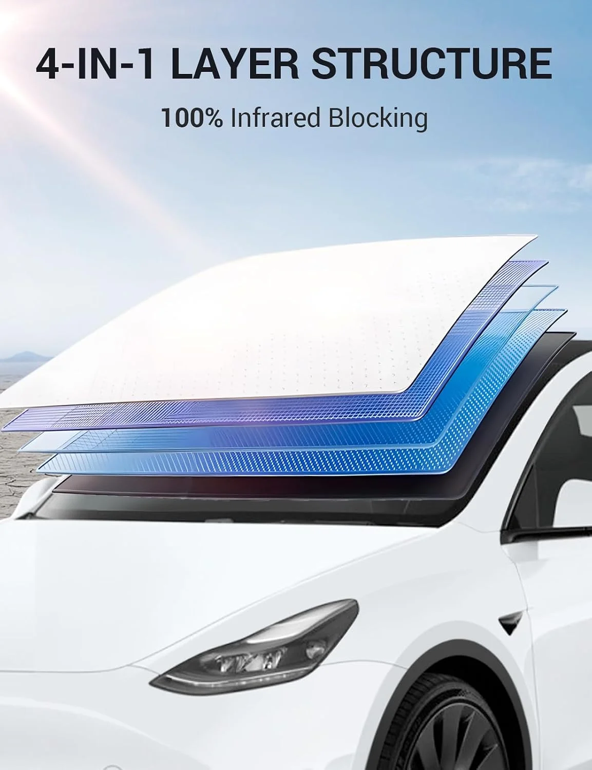 BASENOR Tesla Sunshade Umbrella Easy Storage