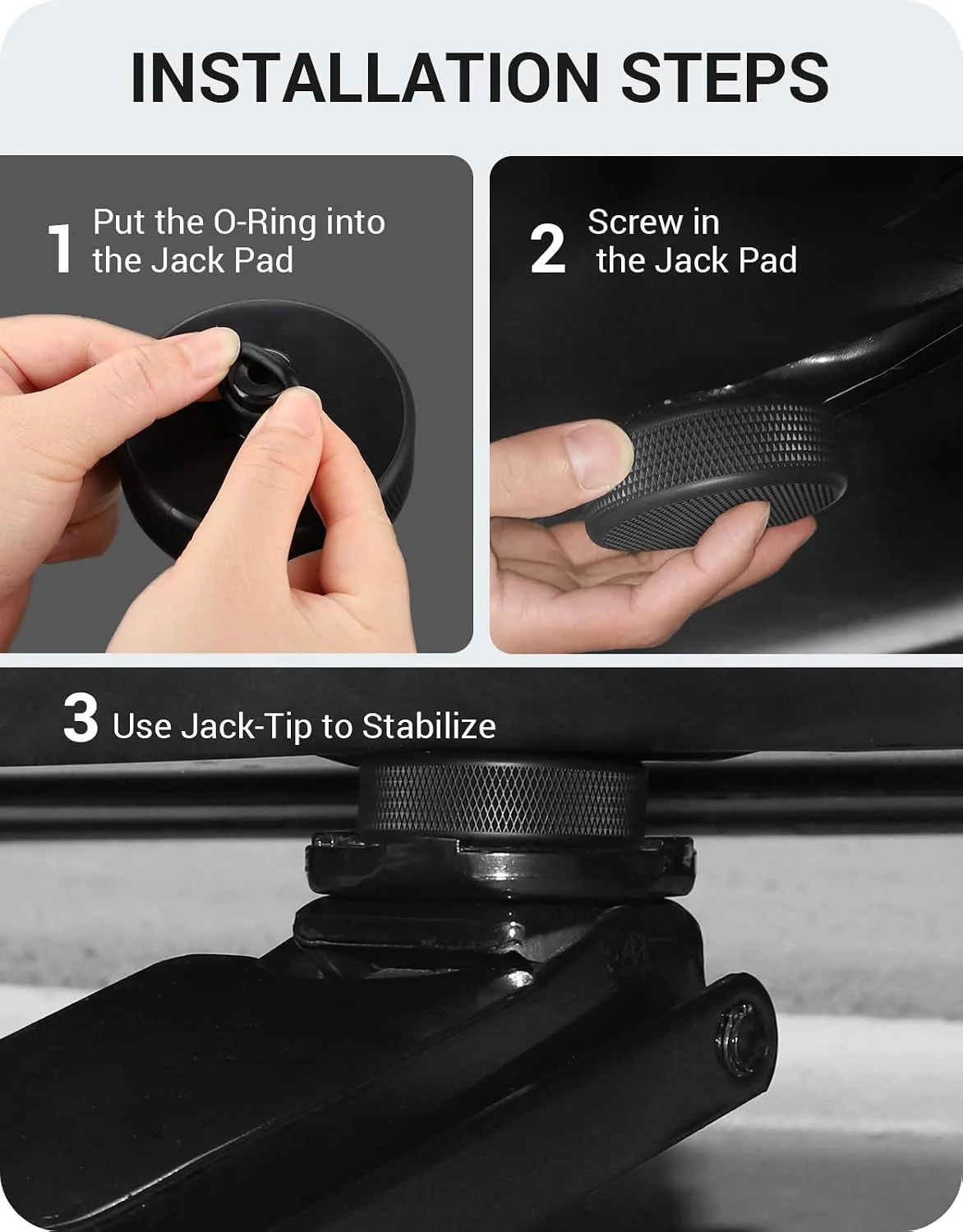 BASENOR Tesla Jack Pad Kit inside its storage case