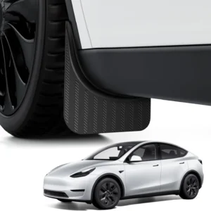 BASENOR Tesla Model Y Mud Flaps Splash Guards, Aerodynamic Fender [No Drilling No Tape] [Paint Protection] All Weather Tire Protector Mudflaps for Model Y 2020-2024 Exterior Accessories view 1