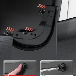 BASENOR Tesla Model Y Mud Flaps Splash Guards, Aerodynamic Fender [No Drilling No Tape] [Paint Protection] All Weather Tire Protector Mudflaps for Model Y 2020-2024 Exterior Accessories view 4