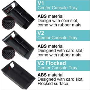 BestEvMod AOSK Compatible with Mustang Mach-E Armrest Storage Box Organizer Center Console Tray Accessories 2021 2022 2023 2024(V1) NOT FIT 2025 Model view 3