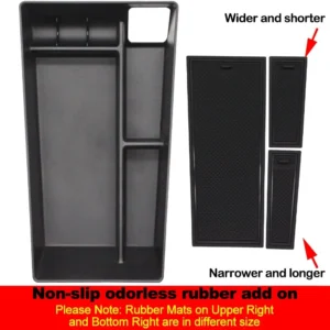BestEvMod AOSK Compatible with Mustang Mach-E Armrest Storage Box Organizer Center Console Tray Accessories 2021 2022 2023 2024(V1) NOT FIT 2025 Model view 4