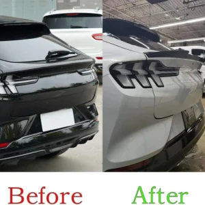 BestEvMod Rear Spoiler Trunk Spoiler Wing Compatible with Mustang Mach E Exterior Accessories 2026 2025 2024 2023 2022 2021 (V2 Glossy Black) view 4