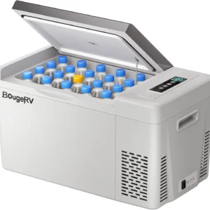 BougeRV 12 Volt Refrigerator 12V Car Fridge 23 Quart Portable Freezer Compressor Cooler 12/24V DC 110~240 Volt AC for Truck Van RV Camper SUV Travel Camping Road Trips Tailgating -7℉~50℉ view 1