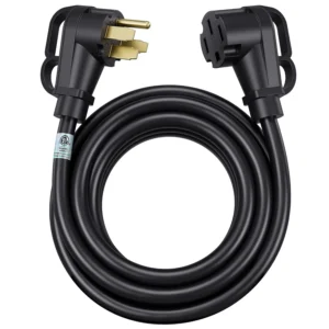 Cable Matters 4 Prong 50 AMP RV Extension Cord 25 ft with Easy-Grip Handles, 6/8 AWG, NEMA 14-50 Extension Cord, Compatible with Tesla Plug/EV Plug / J1772 Connector (NEMA 14-50P to 14-50R) view 1