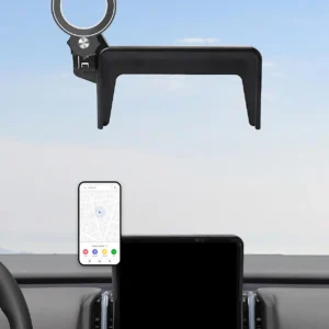 Car Phone Holder for 2025 2026 Volvo EX30 12.3-inch Screen Accessories | MagSafe Strong Magnetic Clip Cell Phone Mount, 360° Rotatable Hands-Free Holder, Not Block Air Vents view 1