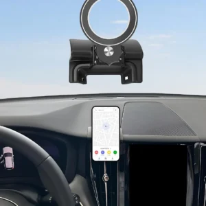Car Phone Holder for 2025 2026 Volvo EX30 12.3-inch Screen Accessories | MagSafe Strong Magnetic Clip Cell Phone Mount, 360° Rotatable Hands-Free Holder, Not Block Air Vents