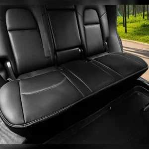 Car Seat Cover 2pcs Front Nappa Leather Fit for Tesla Model Y/3 Car Seat Bottom Protector, Wear-Resistant for 2020 2021 2022 2023 2024 Model Y Model 3 Accessories (Front White) view 7