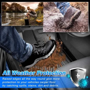 Cartist Custom Fit Floor Mats Ford Mustang Mach-E 2021 2022 2023 2024 2025 2026 (NOT for Ford Mustang), All Weather Floor Mats for Mustang Mach-E Accessories view 3