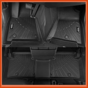 Custom Fit Floor Mats for Ford Mustang Mach-E 2021-2026, All Weather TPE Floor Liners with Trunk Mat & Backrest Protectors, Odorless Full Set Interior Accessories view 3