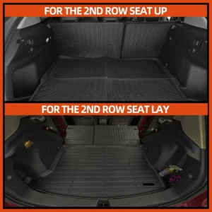 Custom Fit Floor Mats for Ford Mustang Mach-E 2021-2026, All Weather TPE Floor Liners with Trunk Mat & Backrest Protectors, Odorless Full Set Interior Accessories view 4