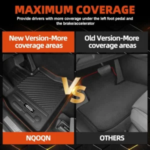 Custom Fit Floor Mats for Ford Mustang Mach-E 2021-2026, All Weather TPE Floor Liners with Trunk Mat & Backrest Protectors, Odorless Full Set Interior Accessories view 5