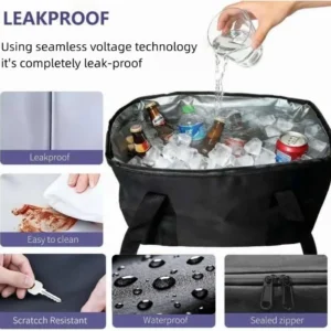 Cybertruck Cooler Bags, 3-Pack Frunk Organizer for Tesla Cybertruck, Waterproof Oxford Fabric, PEVA Liner, Pearl Cotton Insulation for Picnic Camping Road Trips view 3