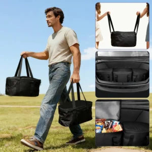 Cybertruck Cooler Bags, 3-Pack Frunk Organizer for Tesla Cybertruck, Waterproof Oxford Fabric, PEVA Liner, Pearl Cotton Insulation for Picnic Camping Road Trips view 4