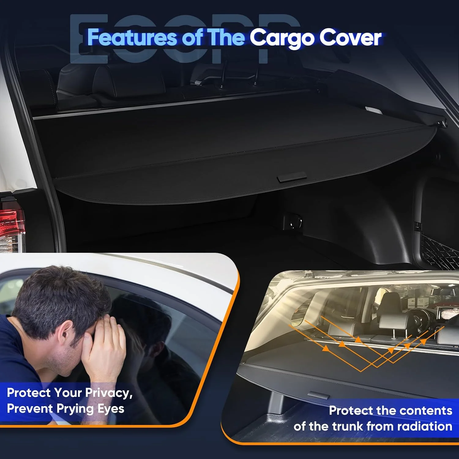 Mach-E cargo cover concealing valuables