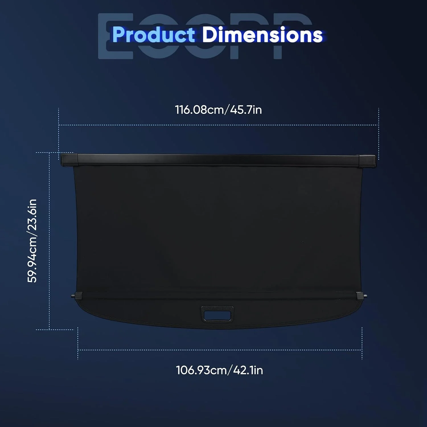 Carbon fiber texture trunk cover detail