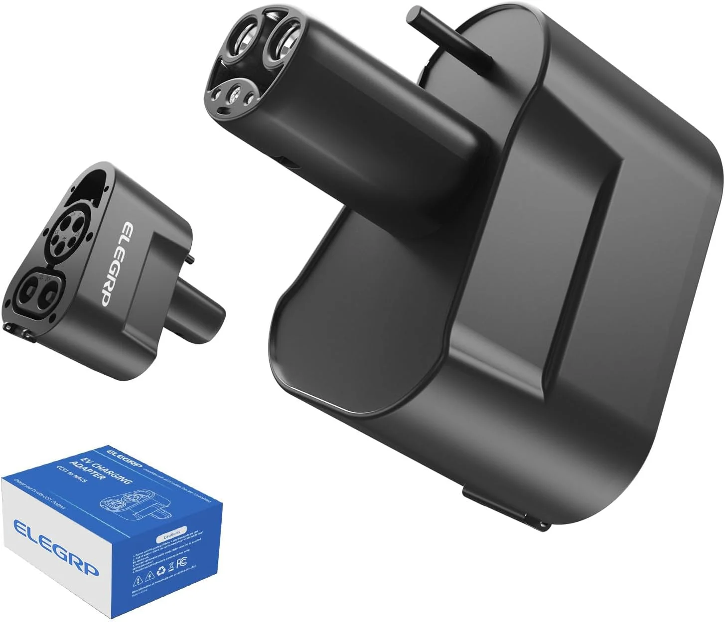 ELEGRP J1772 to Tesla Adapter, 80A 240V Fast Charging J1772 to NACS Adapter for Tesla Model S/3/X/Y/Cybertruck Charging Adapter, Includes Carry Bag & US-Based Support