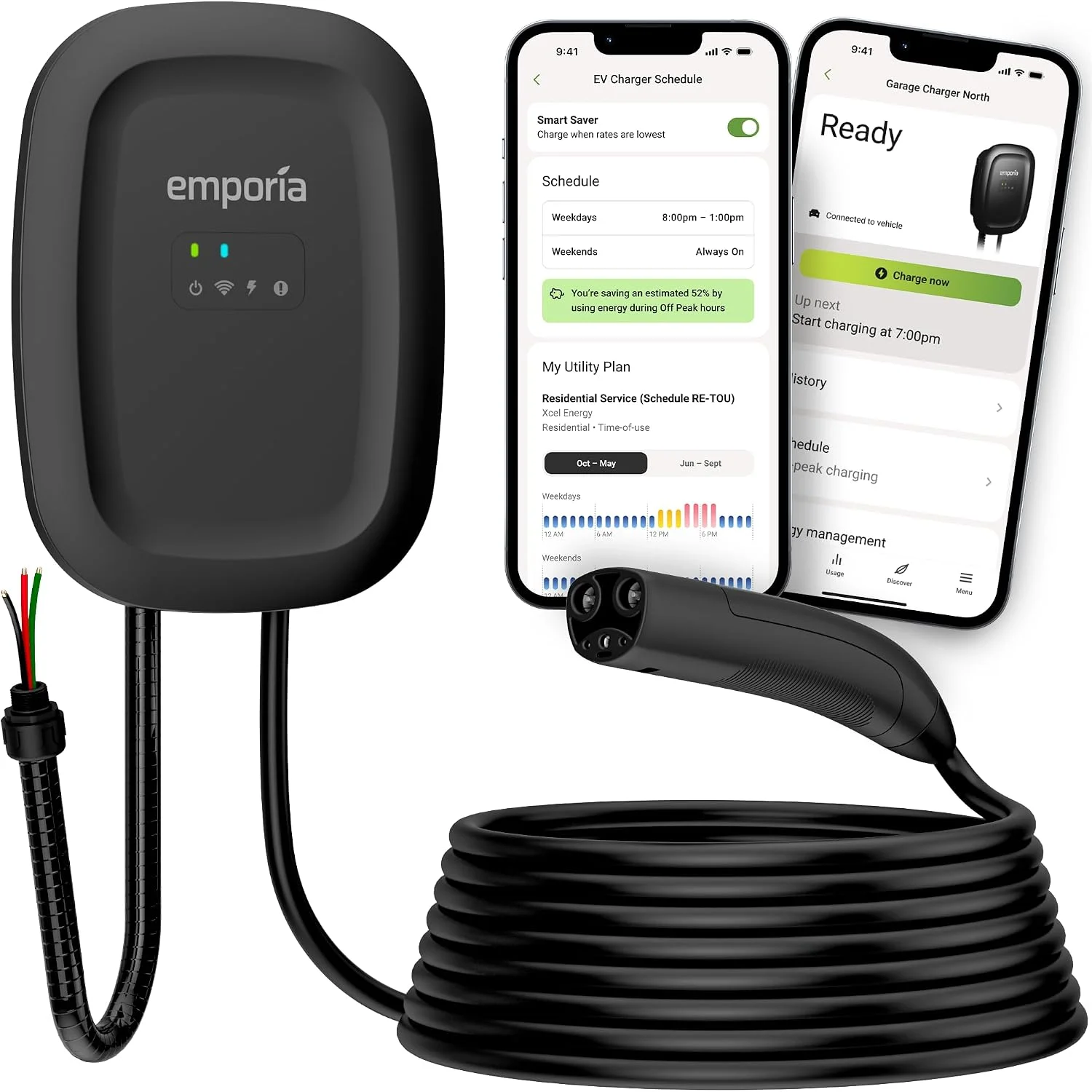 Package contents of the Emporia charger