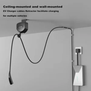EV Charger Cable Retractor Ceiling Mount, 11.5ft Self-Locking Retractable Cord Reel for EV Charging Cables, Automatic Cable Organizer Compatible with Most Electric Vehicles view 5