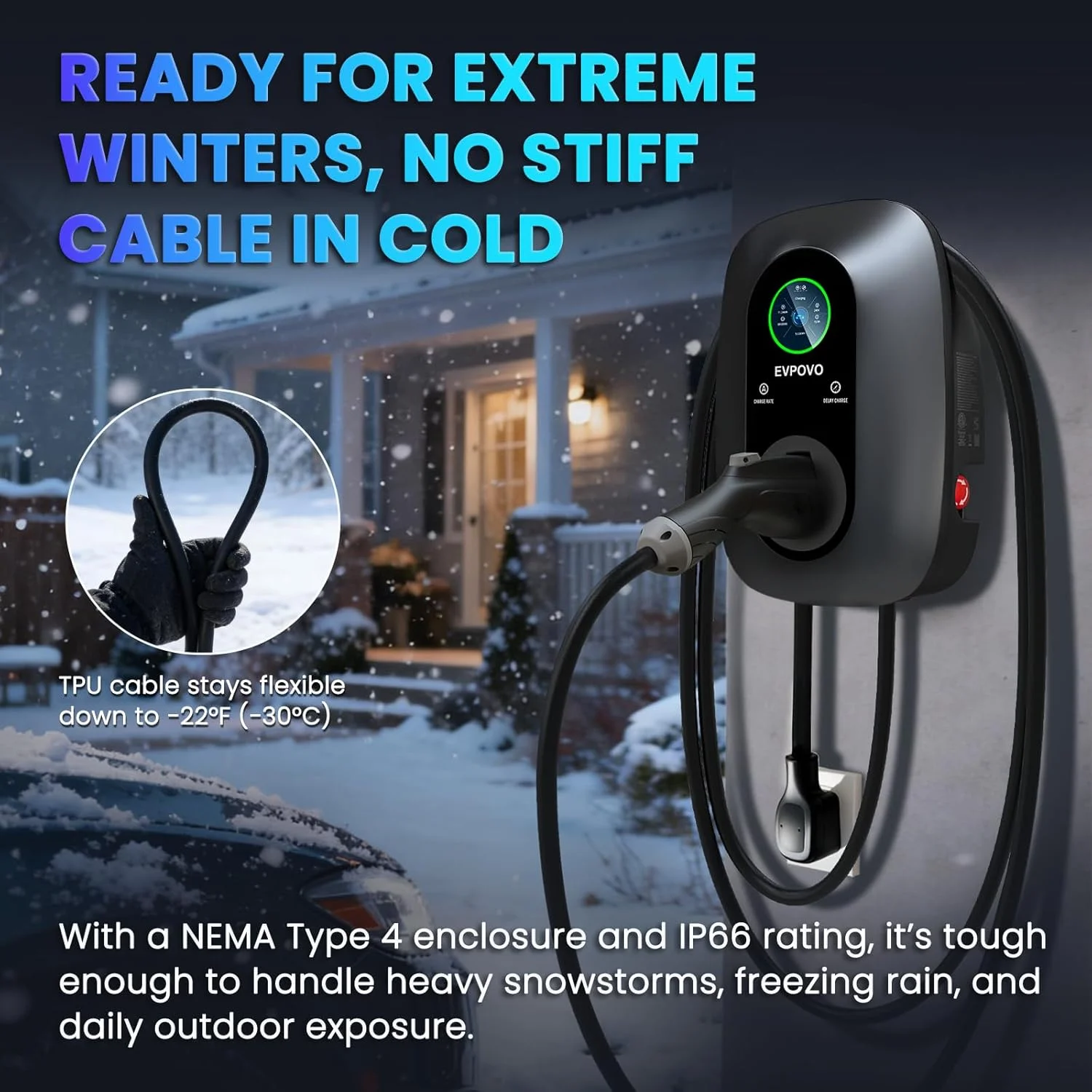 Easy wall-mount installation for EV charger