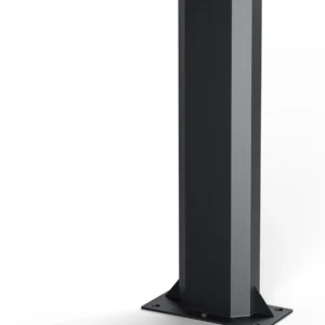 EV Charger Pedestal, Outdoor EV Charger Stand, Pedestal for Charging Station, Applicable to All Charging Case Styles, Floor Mounted, All Weather, Electric Vehicle Pile, Stainless Steel, Black view 1