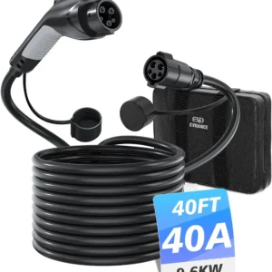 EVDANCE J1772 Extension Cable, EV Charger Extension Cable 40A 40FT Charging Cord for Electric Vehicle 110V-240V Compatible for All SAE J1772 Chargers (40A - 40FT) view 1