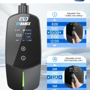 EVDANCE Level 2 EV Charger (32Amp, 240V, NEMA 14-50P), 7.68kW Fast Portable & Home Electric Car Charger with 25ft Cable, Adjustable Current/Delay Chargin for J1772 EVs view 5