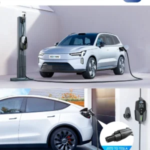EVDANCE Level 2 EV Charger (32Amp, 240V, NEMA 14-50P), 7.68kW Fast Portable & Home Electric Car Charger with 25ft Cable, Adjustable Current/Delay Chargin for J1772 EVs view 6