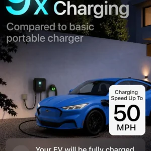 EVIQO Level 2 EV Charger, 48 Amp 240V, J1772 Charger for Non-Tesla EVs, 25ft Cable, WiFi (2.4GHz) Smart App, Weatherproof Indoor/Outdoor (IP66, NEMA 4), UL & ETL Certified, Hardwired, 11.5kW view 4
